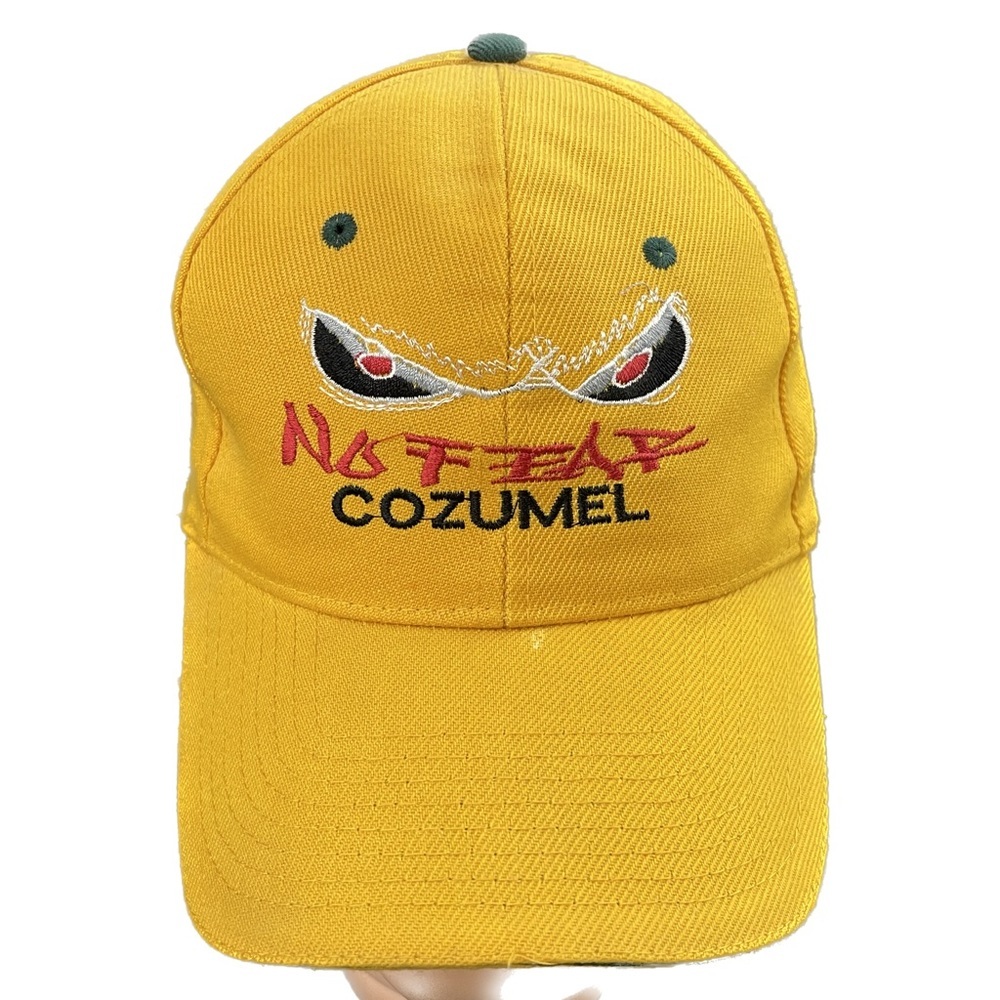 Vintage 90’s No Fear Cozumel Mexico Velcro Back Tourist Baseball Cap Hat
